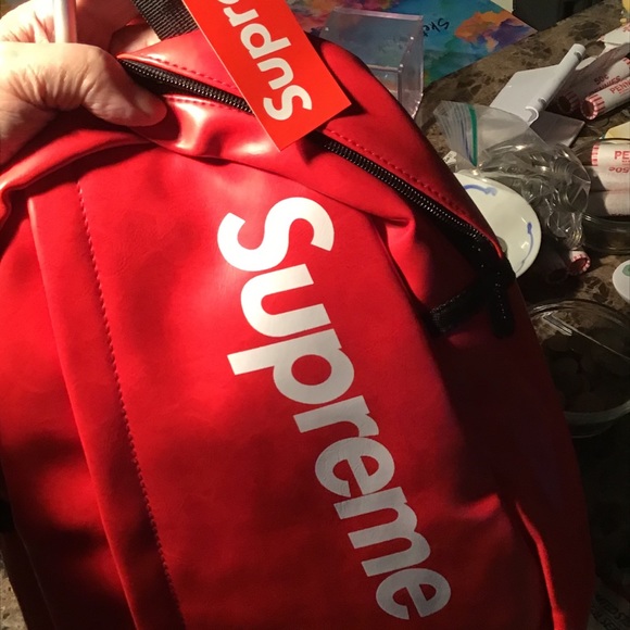 supreme red sling bag
